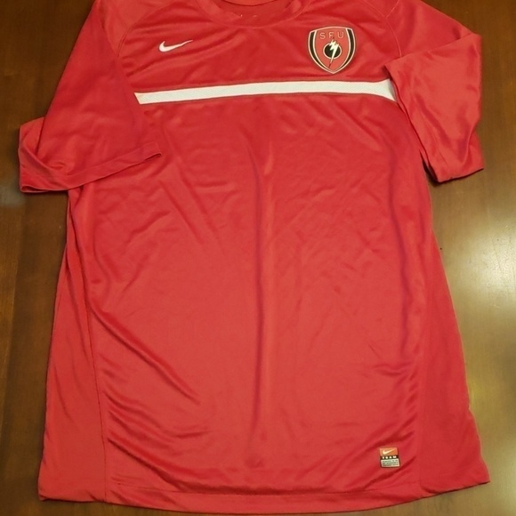 Nike Other - NIKE Dry-Fit SFU JerseyTee XL Red & White EUC